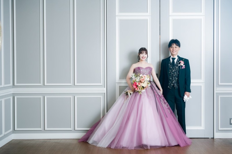 カラードレスにお色直し