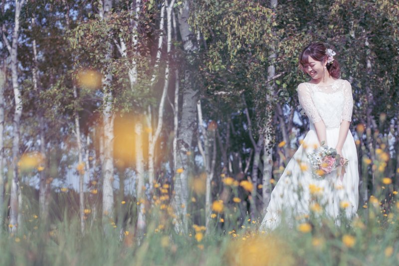 お花が咲く時期のソロショットもお手伝い