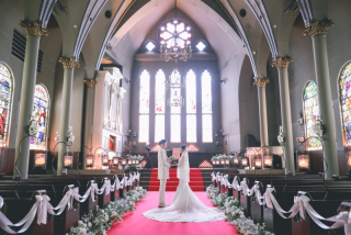 宮の森フランセス教会のチャペルでの撮影