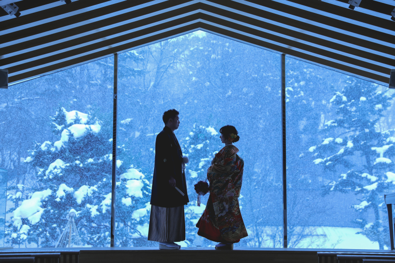 冬の前撮りはとてもロマンチック。