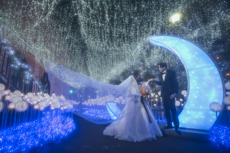 花嫁さまをロマンチックに撮影します