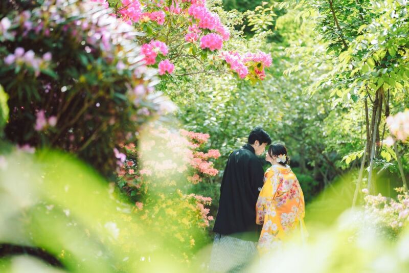 【春限定】衣装店厳選の和装で残す桜ロケプラン。桜庭園で一生モノの一枚を