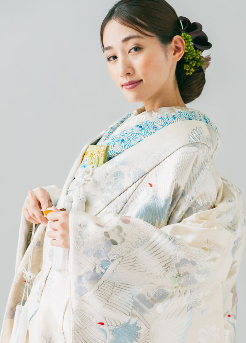 色掛下 菊小紋