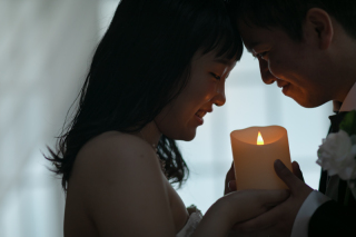 キャンドルを灯して
