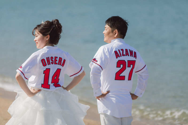 ユニフォームを着て