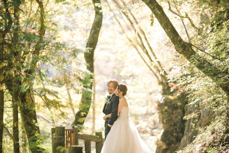 秋の木々に囲まれて