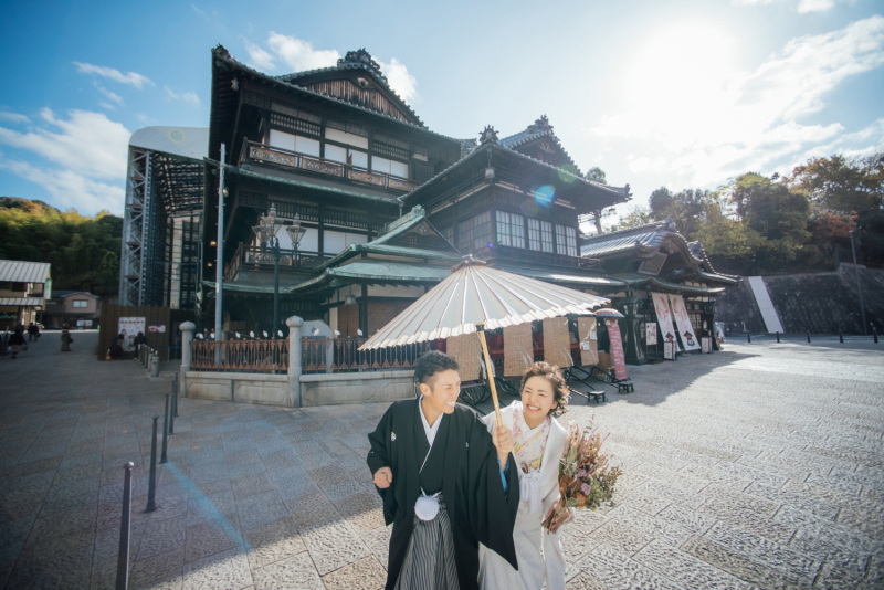 道後温泉前撮り