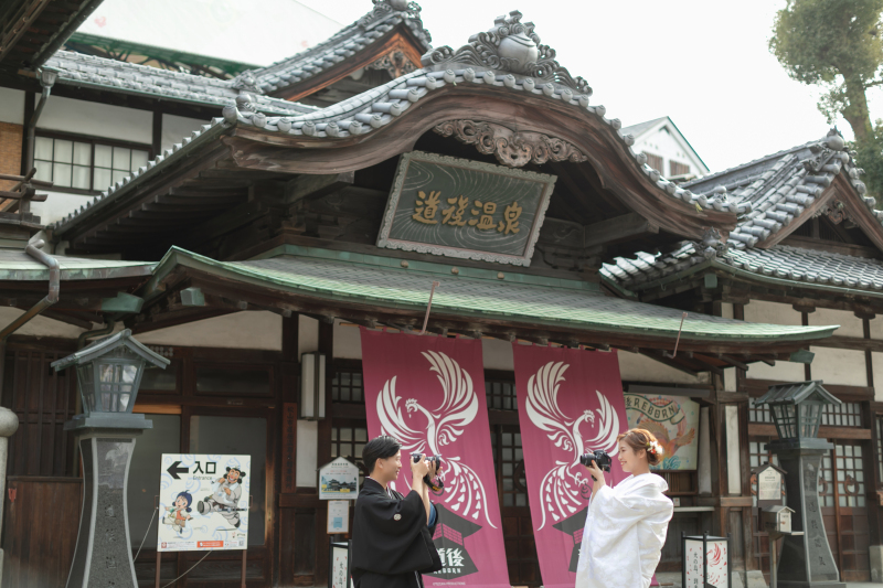 道後温泉周辺ロケーション撮影(全データ込!和装+美容+撮影)