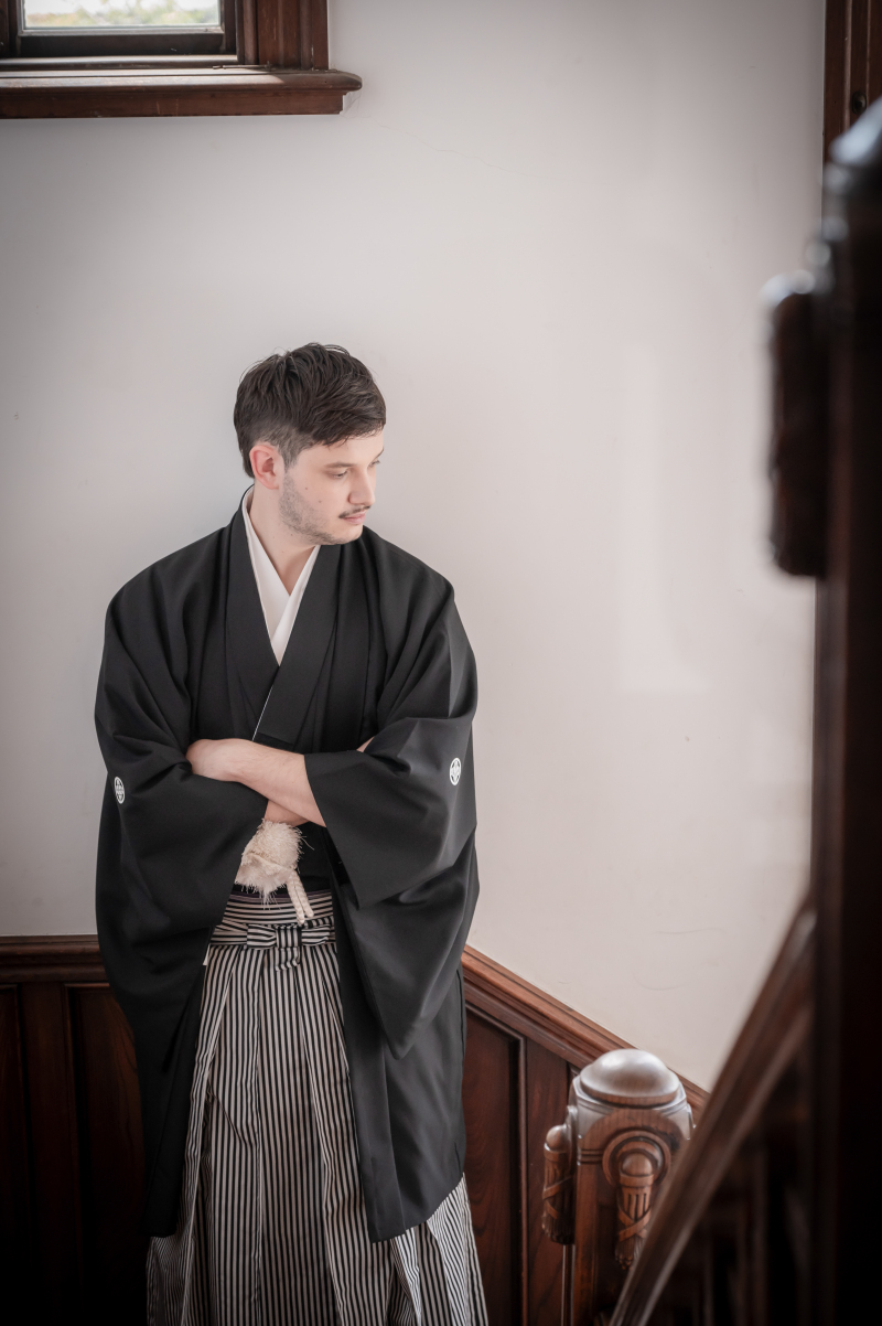 黒紋付き羽織袴