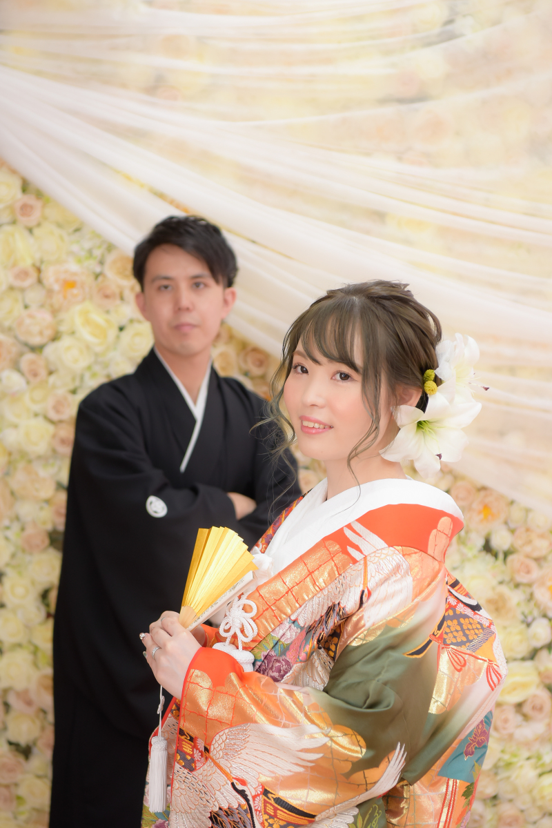 フラワーウォールにて