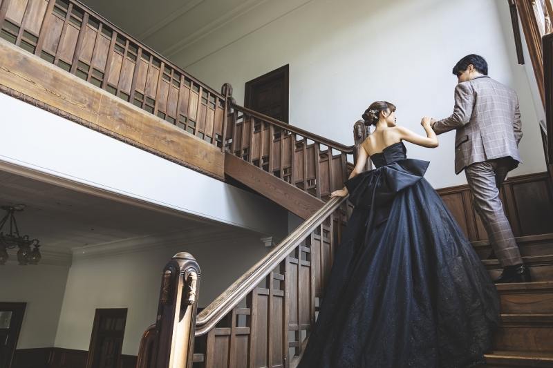 階段でパシャリ!