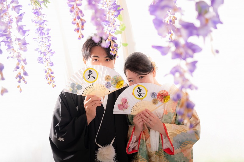 スタジオでは和装で♪