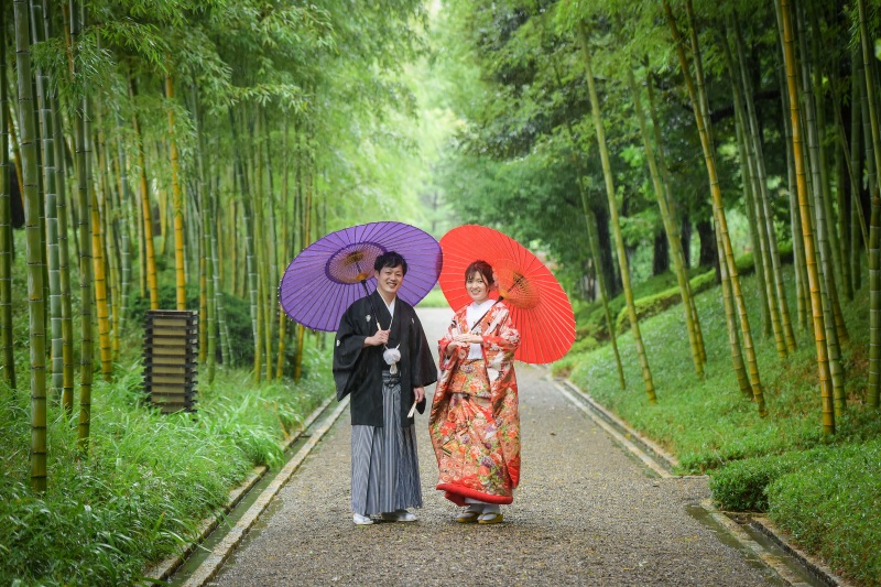 雨の中で、、♡