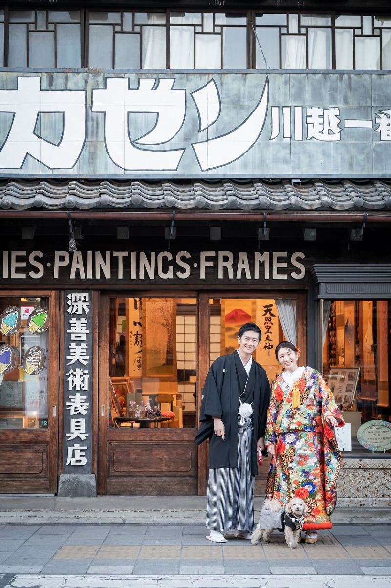 ワンちゃんも撮影に参加