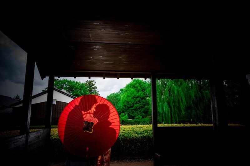 番傘を使って☂