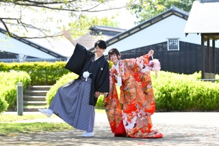 難波田城公園とスタジオのショットで♪