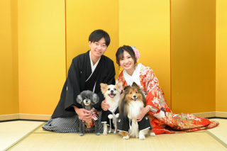 【ワンちゃんと一緒】スタジオ和装壱点プラン