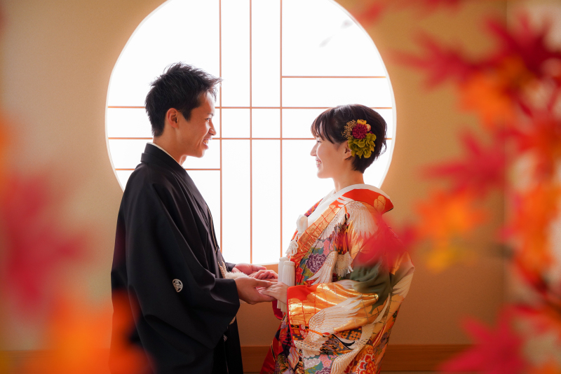 紅葉を添えて
