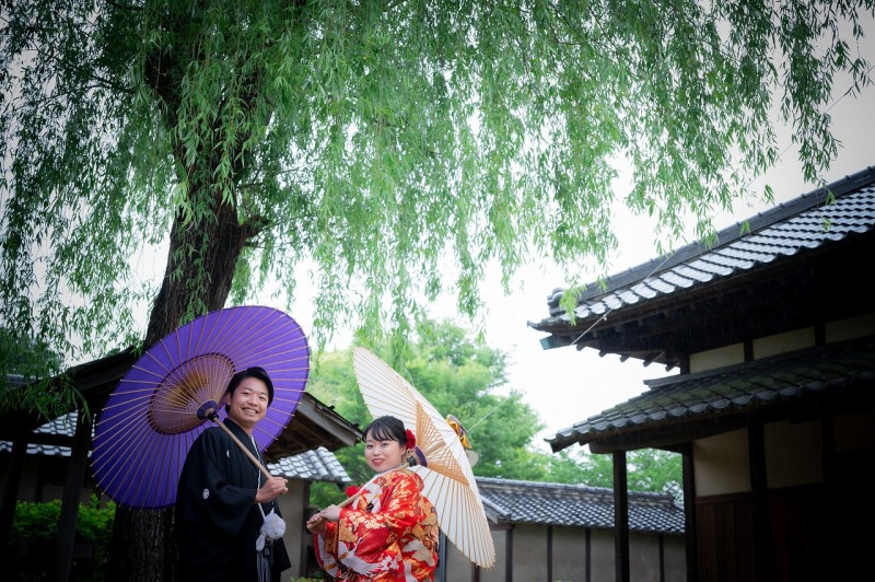 雨の中のご撮影もできます