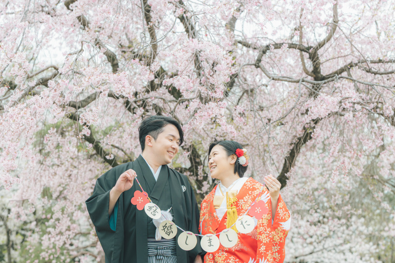 桜シーズン【3/26～4/10撮影限定】大宮第二公園&times;スタジオ　和装弐点プラン 衣装2着・データ230枚　衣装差額無し！