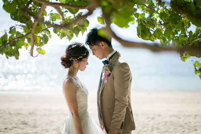 青いビーチとサンセット