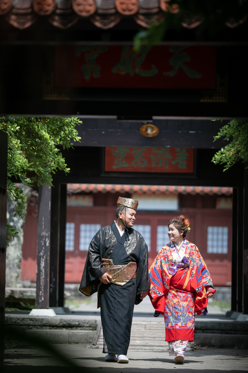 琉球衣装にてむらさき村撮影