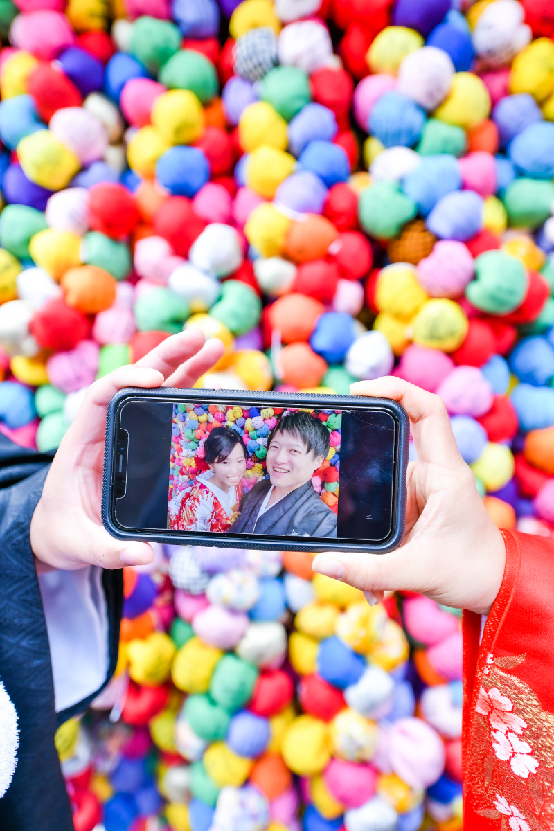 インスタ映え 撮影日 年12月1日 八坂庚申堂 京都祇園 隠れ家フォトスタジオ 華色 京都府でフォトウェディング探すならphotorait