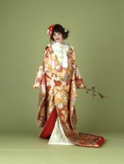 千鳥花草紋代様赤