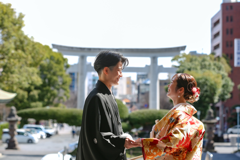 護国神社にて