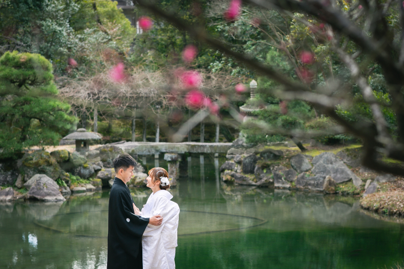 【8月~9月限定】新郎和洋2点+新婦和洋2点|ロケーション|データ、美容、衣装、小物付き