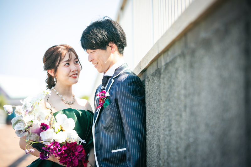【8月~9月限定】新郎和洋2点+新婦和洋2点|ロケーション|データ、美容、衣装、小物付き