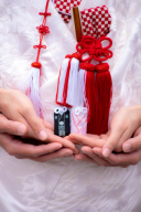 市松柄筥迫セット