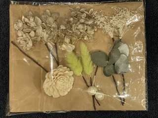 ドライフラワー髪飾り