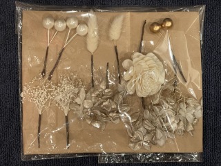 ドライフラワー髪飾り