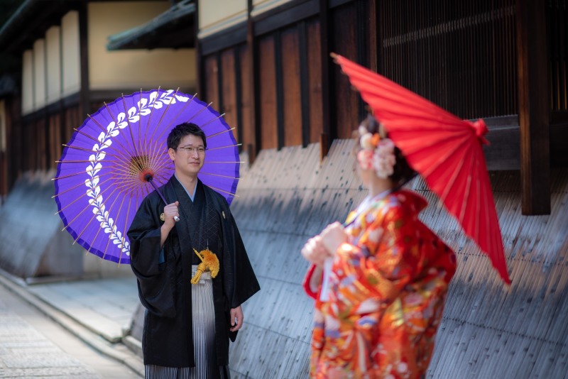 白無垢と色打掛2着が着れます