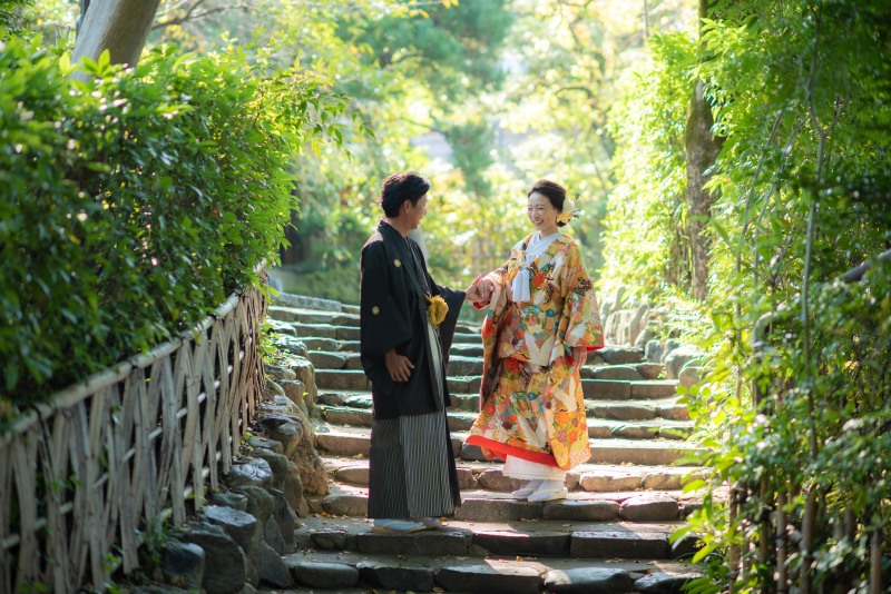 自然公園で撮影