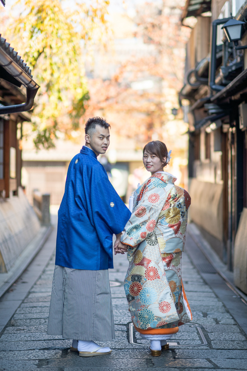 振り返りショットも