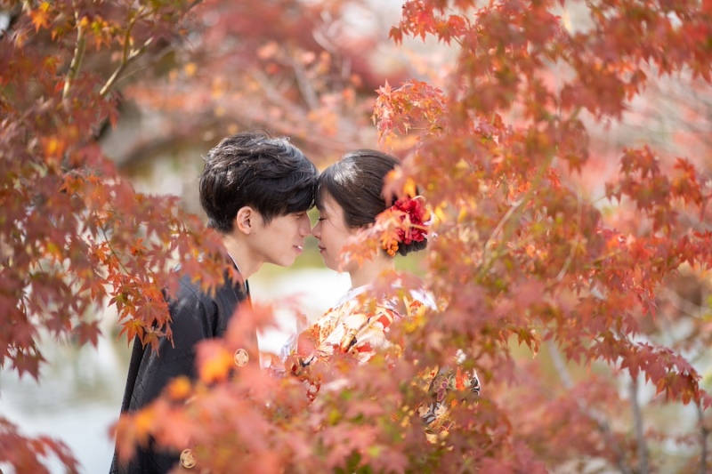 紅葉に包まれて