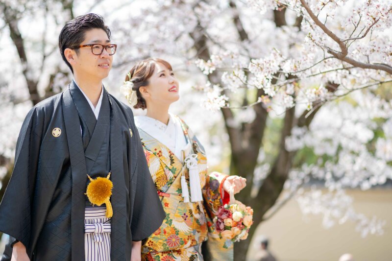 桜と笑顔プロポース♡