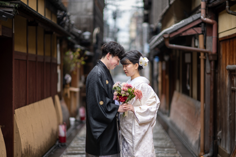 おでこをくっつけて