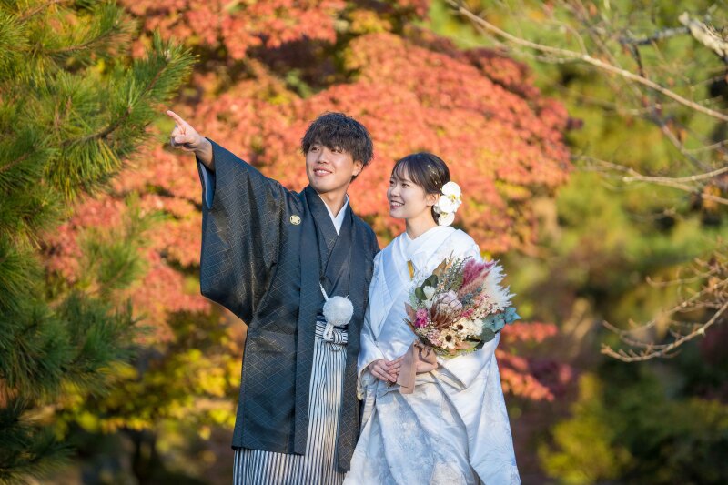 円山公園で紅葉