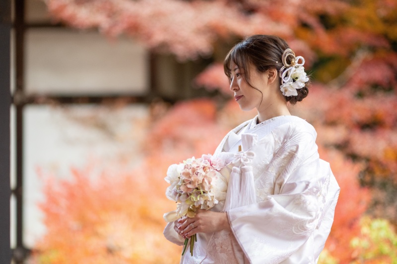 紅葉スポット毘沙門堂で