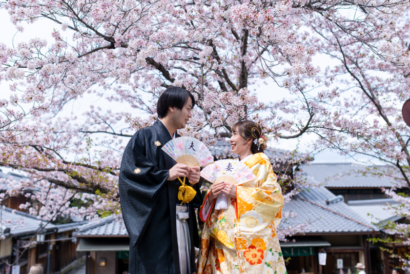 春の京都で和装2着撮影