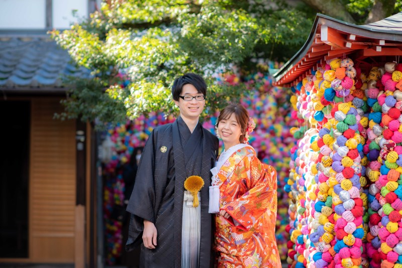 インスタ映えの庚申堂で撮影