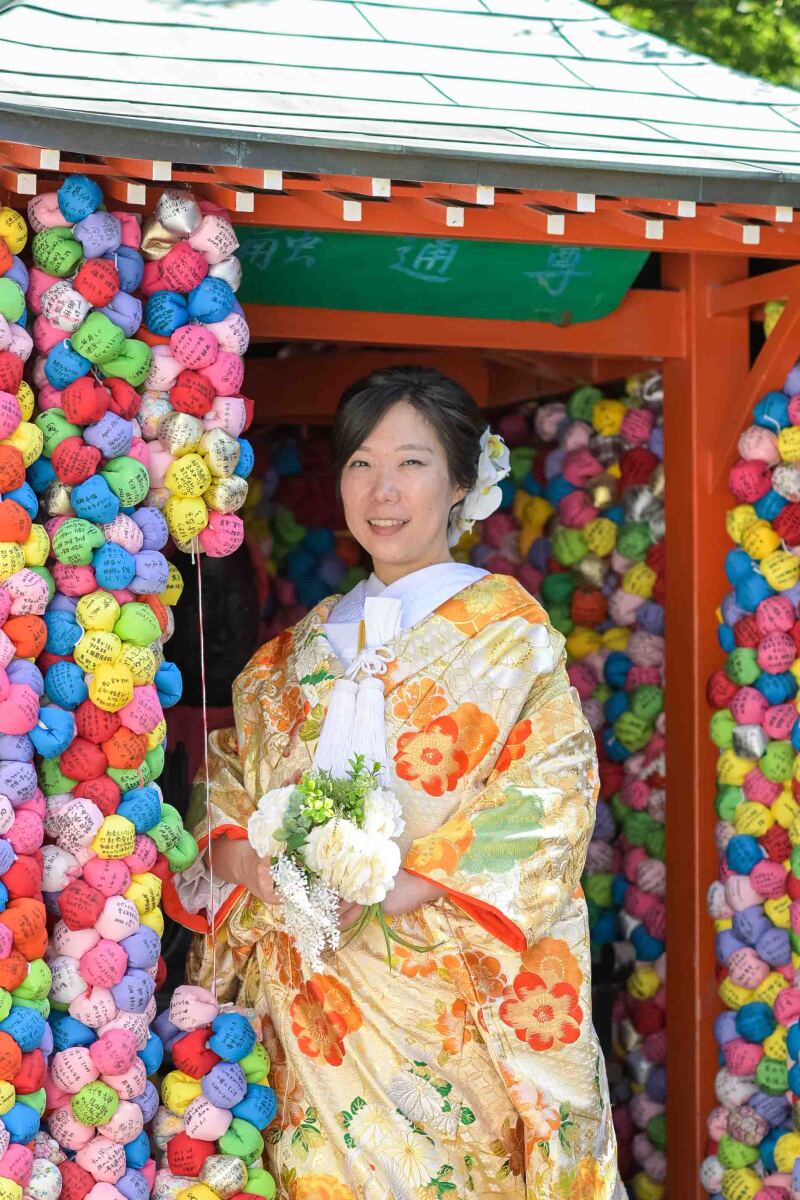 小雨のため、お堂の中で
