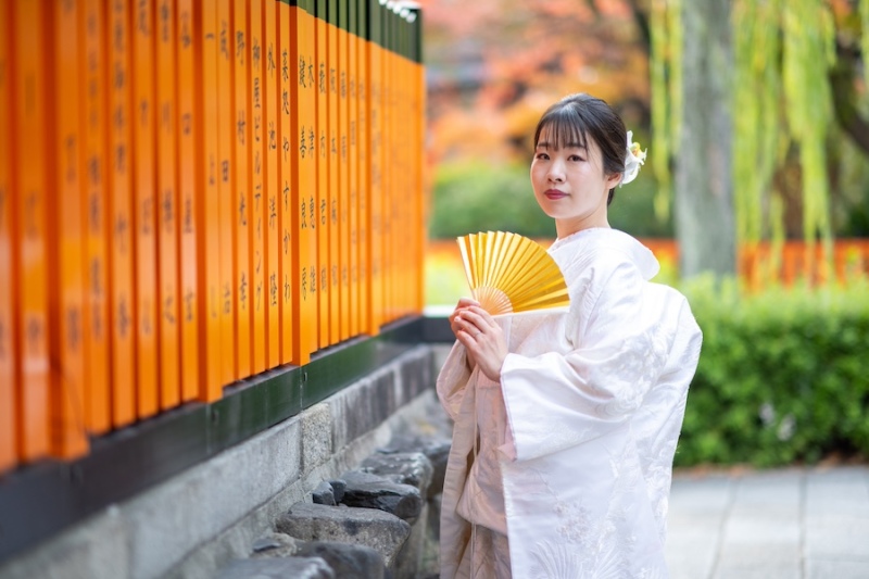 辰巳大明神で新婦様ソロ