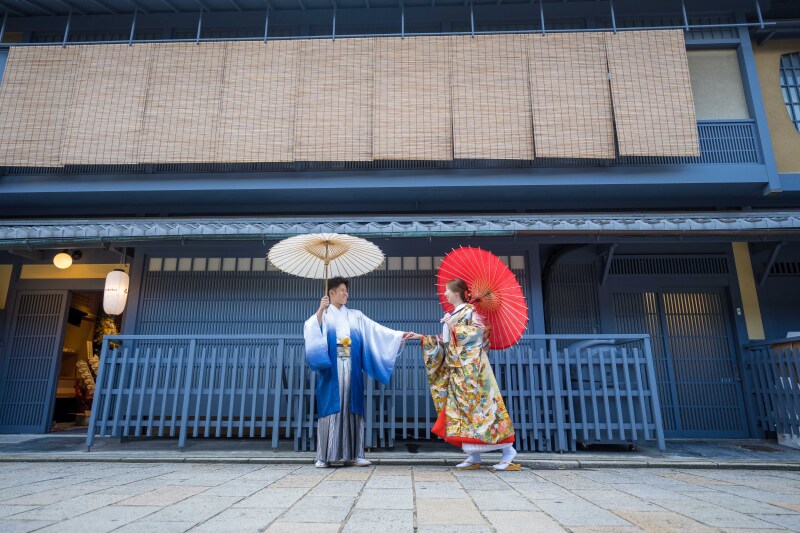 祇園和傘で散策