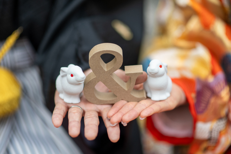 うさぎのカップル