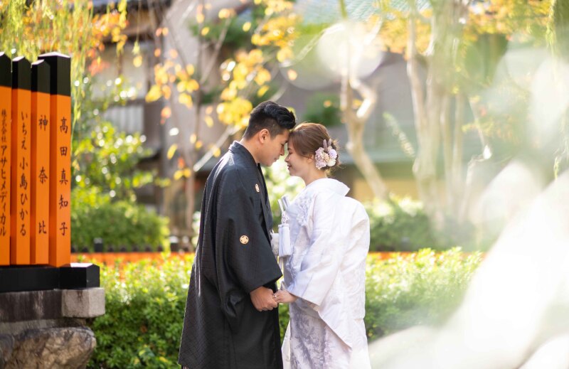 心地よい光に囲まれているお二人