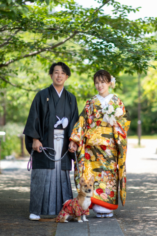 京都でペットと一緒に撮影